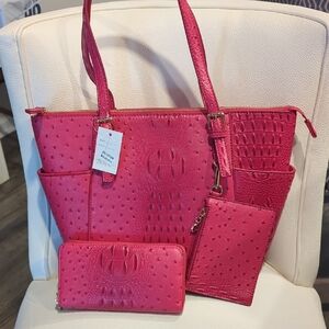 Elegant Pink Women's Bag Set